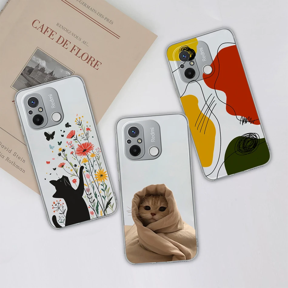 Para Redmi 12C 11A Poco C55 Funda de teléfono mariposa colorida suave TPU Funda de silicona transparente para Redmi12C 11A Poco C 55 parachoques - imagen 3