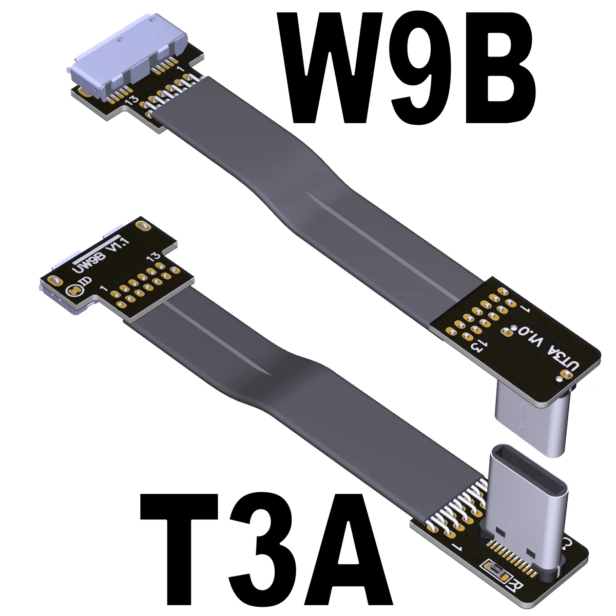 Cable plano Flexible FPV aéreo de alta velocidad USB 3,0 tipo C a Micro-B FFC 5Gbps macho a hembra para carreras de drones - imagen 4