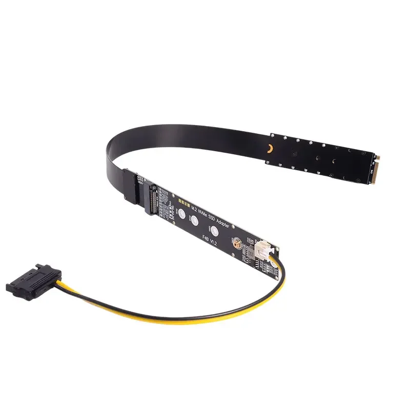 Cable de extensión SSD M.2 NVMe 2280 22110 de 64Gbps, tarjeta elevadora de unidad sólida GEN 5/4/3 M.2 SSD pci-express 4,0 X4 PCI-E M Key SSD Cable - imagen 5