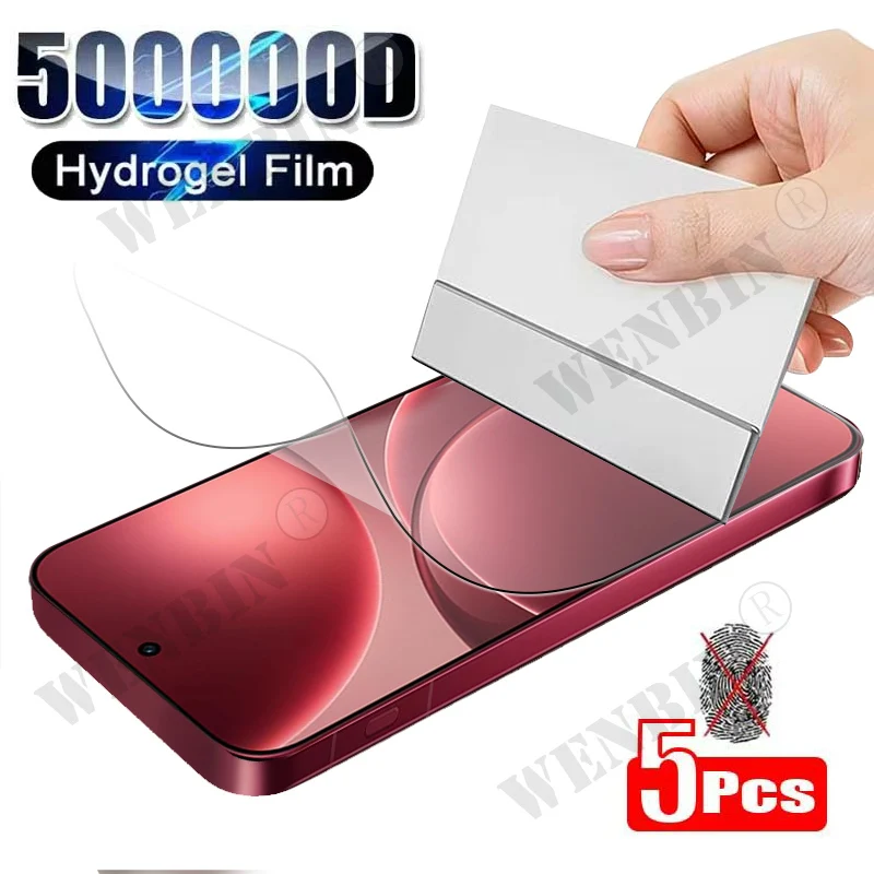 Película de hidrogel de 5 uds para OPPO Find X9 Pro X8 X7 X6 Pro Protector de pantalla de cubierta completa para OPPO Reno 14 13 FS - imagen 2