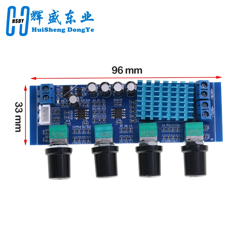 XH-M577 TPA3116D2 Audio de alta potencia tono Op Amps DC 12-24V estéreo de doble canal 2X80W placa amplificadora Digital - imagen 2