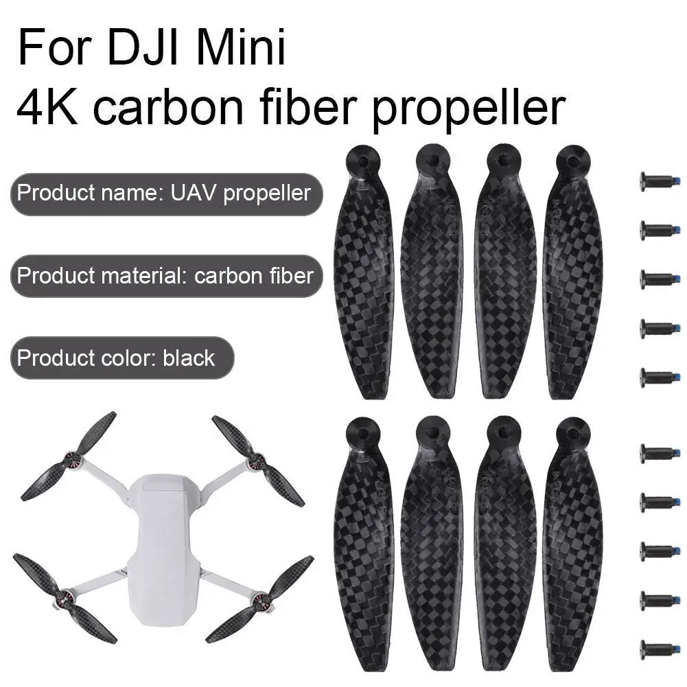 Hélices para DJI Mini 4K/Mini SE/Mini 2/Mini 2 SE, accesorios ligeros de fibra de carbono de bajo ruido para Dron, accesorios para DJI Mini 4K