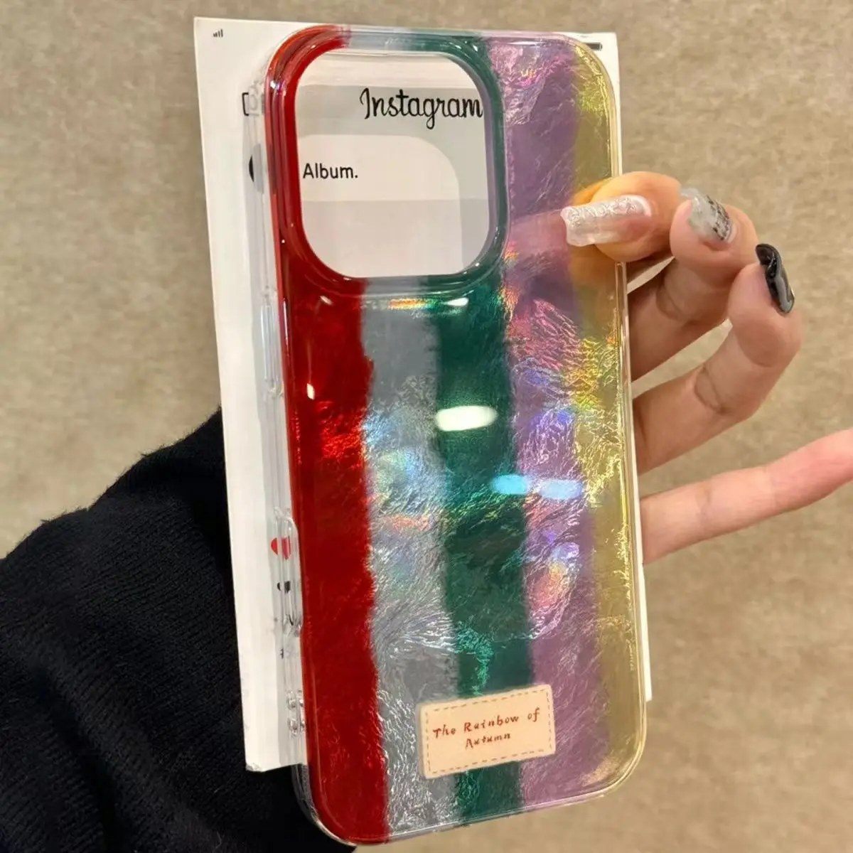 Funda de teléfono con diseño de etiqueta de rayas coloridas para iPhone 17 16 11 13 12 14 15 Pro Max XS X XR 7 8 Plus 16E, funda de silicona a prueba de golpes