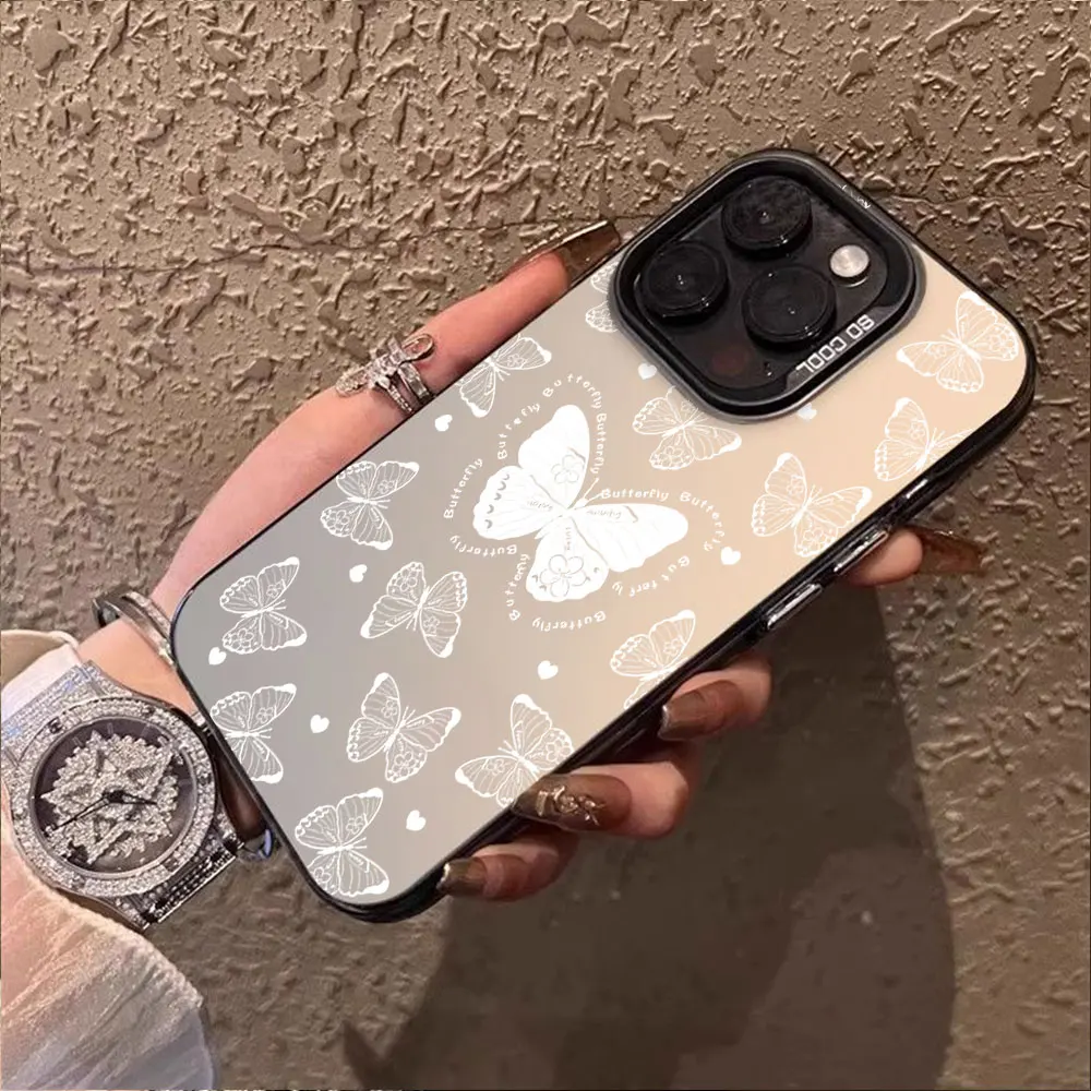 Funda mariposa para Infinix Note 50 Pro Plus + 5G, parachoques a prueba de golpes para Infinix Note 50 Note 50 Pro, fundas de teléfono IMD plateadas - imagen 5