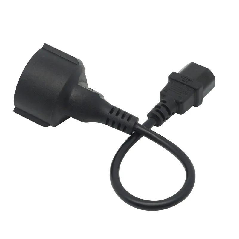 Cable de extensión de alimentación UPS PDU IEC 320 C14 macho a Cable adaptador hembra europeo Schuko 30cm,60cm - imagen 4