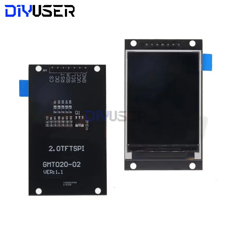 DIYUSER pantalla TFT 0,96/1,3/1,44/1,77/1,8/2,0 pulgadas IPS 7P SPI HD 65K TFT módulo LCD a todo Color unidad ST7735 para Arduino - imagen 2