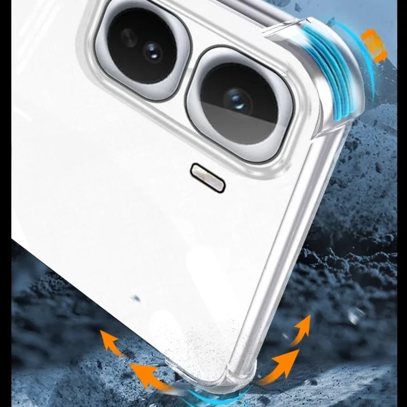 Para VIVO IQOO Neo 11 Airbag funda de teléfono de silicona a prueba de golpes para IQOO Neo11 soporte magnético cubierta trasera transparente - imagen 4