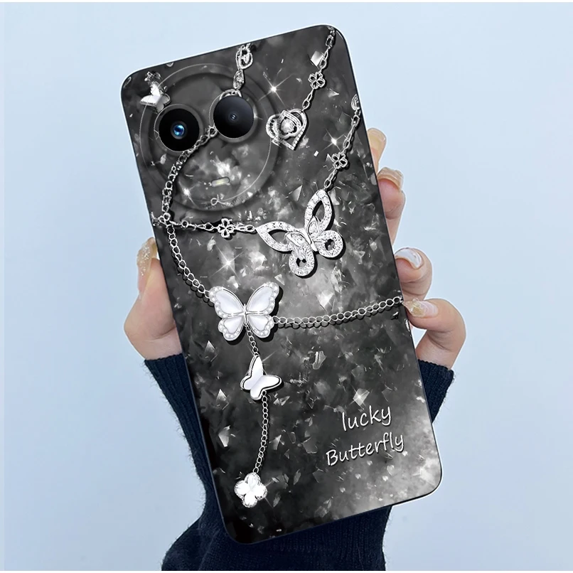 Para Realme V50 / V50S 5G funda de teléfono moda simplicidad pintura al óleo Floral silicona suave carcasa nuevo diseño cubierta trasera a prueba de golpes - imagen 2