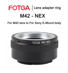 Anillo adaptador FOTGA M42 lente de 42mm para Sony e-mount NEX-7 6 5 A7 A7R II A6500 A6300 ZV-E1 ZV-E10 II anillo adaptador con/sin deflector