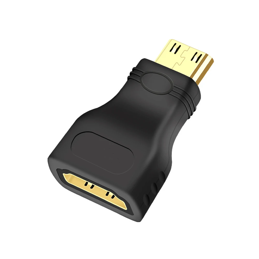MINI HDMI-compatible macho a HDMI hembra adaptador convertidor 1080 P 2K 4K para MINI PC HDTV HD cámara
