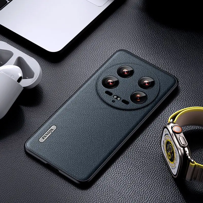 Funda de cuero PU suave para Xiaomi Mi 14 13 Ultra, carcasa protectora trasera para Xiaomi Mi 14 13 12 11 Pro 12X