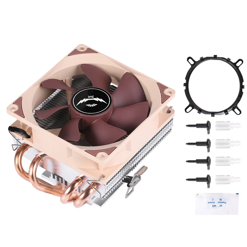 Ventilador de refrigeración de CPU, procesador de ordenador, 4 tubos de calor, torres gemelas, refrigerado por aire, adecuado para instalar LGA775 115x1200 1700 1366 AMD - imagen 2