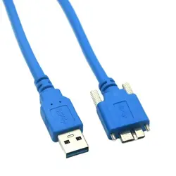 Cable USB 3.0 Micro B Extensión con Bloqueo para Cámara