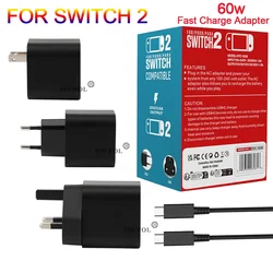 Cargador USB-C 60 W para Switch 2 con cable