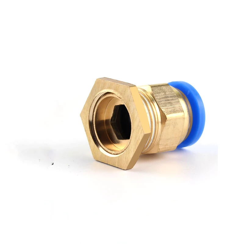 5 unids/lote 1/8 1/4 3/8 1/2 BSP rosca hembra tapa de vástago Hexagonal tuercas de bloqueo hexagonales de latón accesorio de tubería - imagen 4