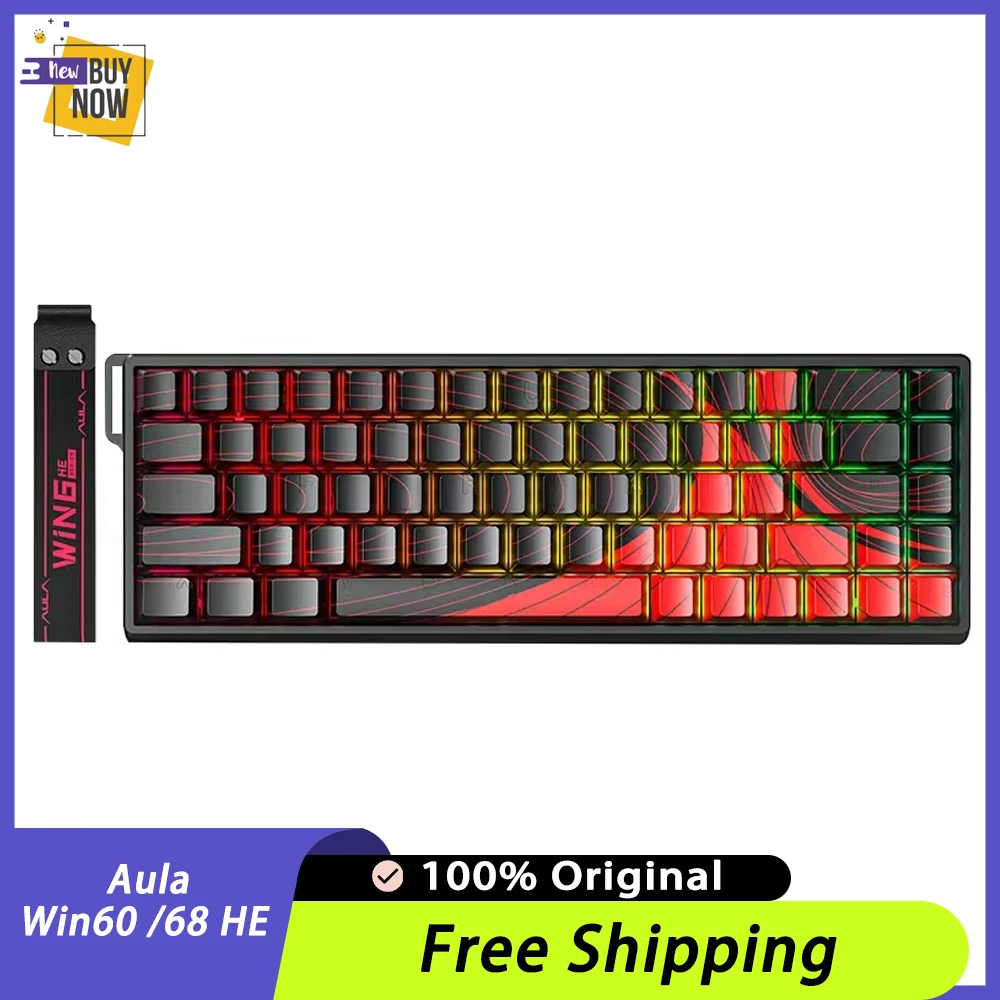 Aula Win60 Win68 He teclados con interruptor magnético 8K Teclado mecánico para juegos con cable Esports RGB luz intercambiable en caliente para Pc Gamer regalo - imagen 2