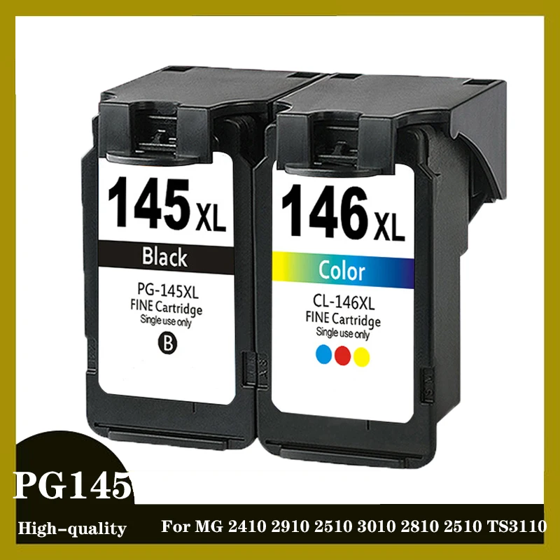 Cartucho de tinta para impresora Canon PG145 CL146 PG 145 CL 146 XL, para MG 2410 2910 2510 3010 2810 2510 TS3110 MX491 IP 2810 2810 - imagen 2