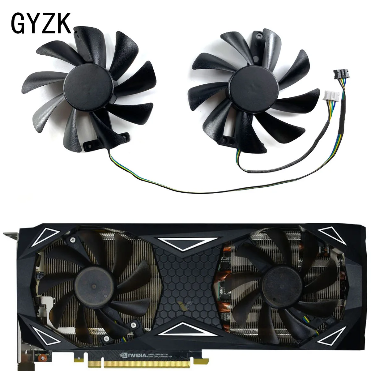 Nuevo para ELSA GeForce RTX2070S 2080 2080ti 2080S ERAZOR ventilador de repuesto para tarjeta gráfica