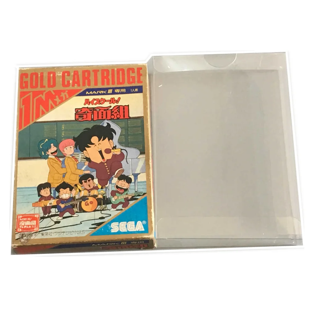 Protector de caja transparente para sistema SEGA Master/SMS, cajas de recolección, carcasa de juego de almacenamiento TEP, estuche de exposición transparente