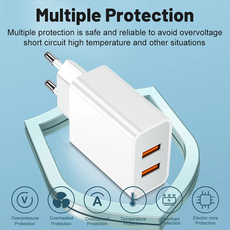XIAOMI-Cable Typec de cargador rápido 2,4a, carga Ultra rápida Usb C Pd, adaptador de cargador de teléfono de alta velocidad, enchufe UE/EE. UU./Reino Unido para Huawei - imagen 4