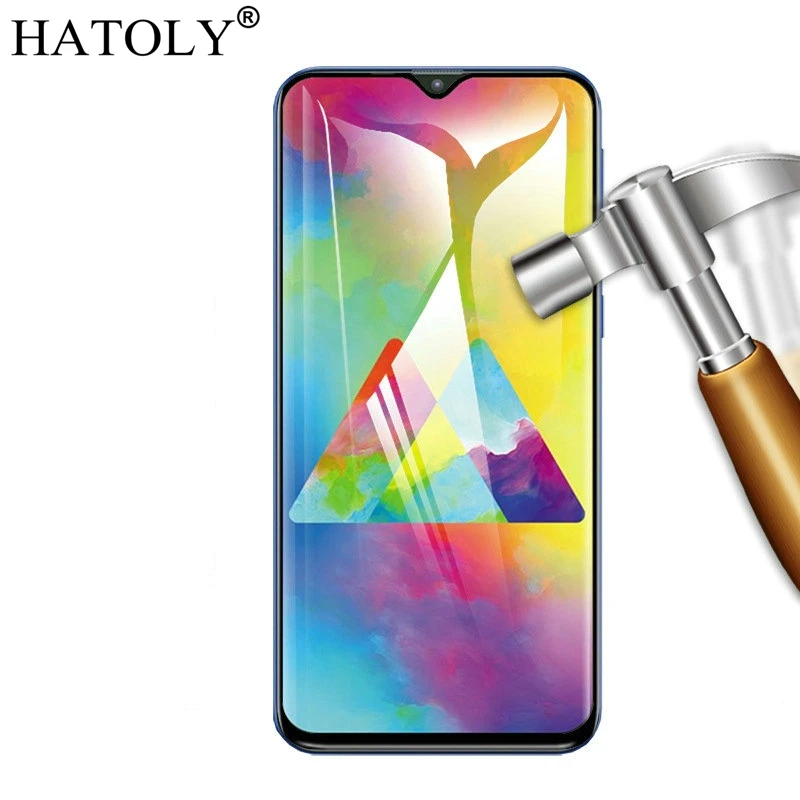 Vidrio de pegamento completo para Samsung Galaxy M20 vidrio templado para Samsung M20 Protector de pantalla de cobertura completa para Samsung Galaxy M20 película - imagen 3