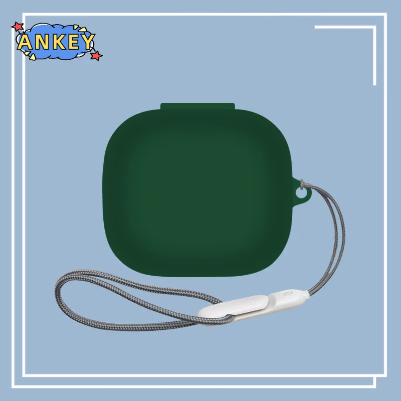 Funda de silicona para Beats Powerbeats Fit, fundas de silicona con gancho, funda protectora a prueba de golpes para auriculares inalámbricos con cordón - imagen 2