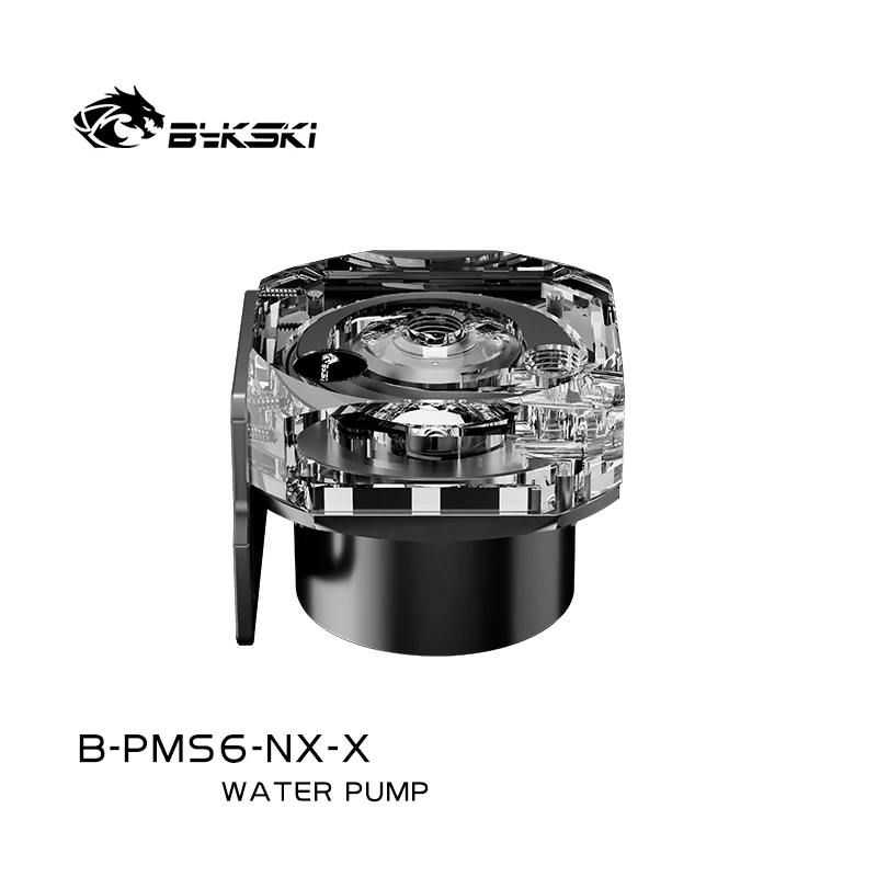 Bykski B-PMS6-NX-X PWM Bomba de control de velocidad automática Sistema de enfriamiento por agua Flujo máximo 720L/H Compatible Bomba D5 Cubierta negra - imagen 4