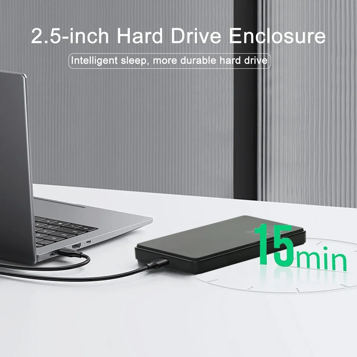Caja de disco duro USB 3,0/USB 3,1, carcasa de disco duro SATA SSD de 2,5 pulgadas con velocidad de transferencia de 5Gbps, carcasa externa móvil, cajas de disco duro - imagen 3