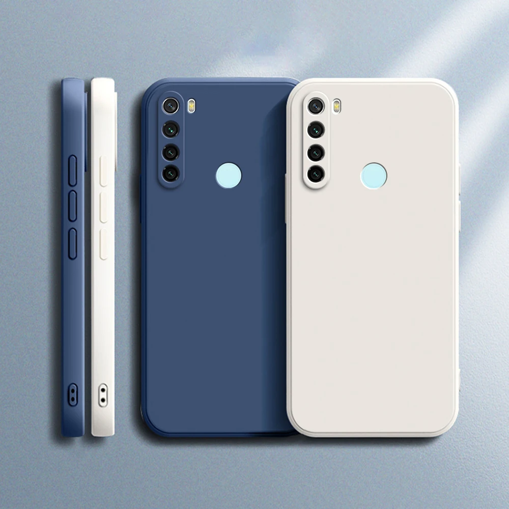 Funda Simple de Color caramelo para Xiaomi Redmi Note 8 Note8 Pro 8Pro Funda de silicona líquida suave a prueba de golpes cubierta trasera accesorios para teléfono