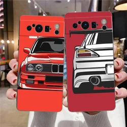 Funda JDM Google Pixel 8A 7A 6A 6 Pro TPU Antigolpes Negra