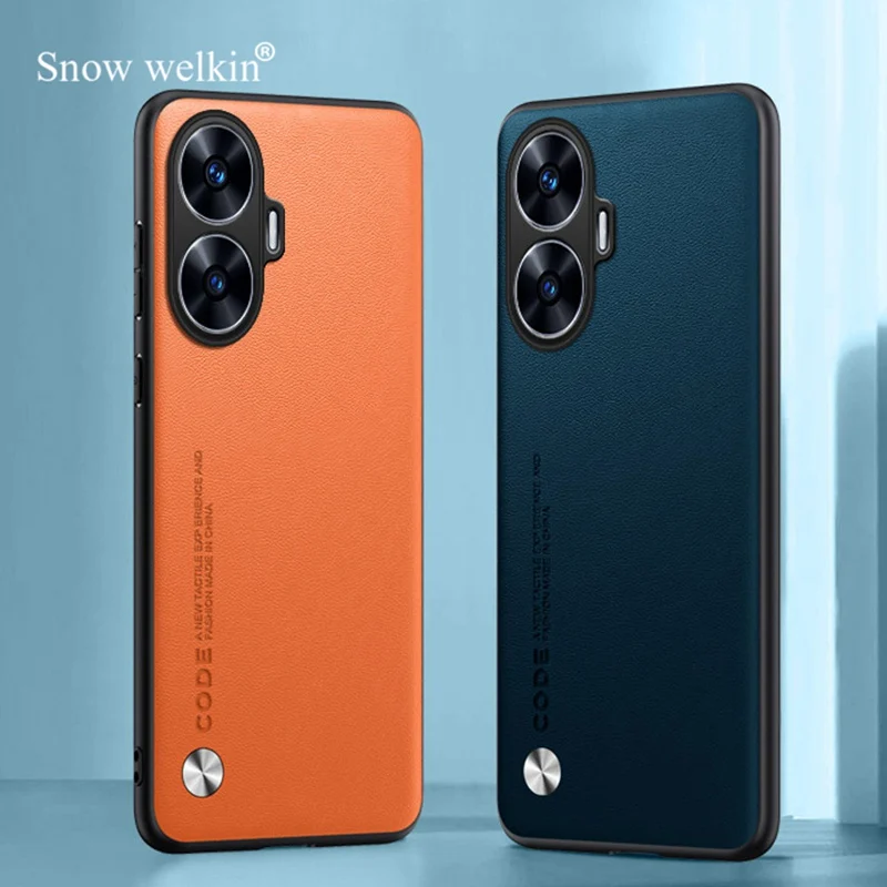 Funda de cuero PU de lujo para Realme C55, funda de teléfono de silicona a prueba de golpes para Realme C55 - imagen 5