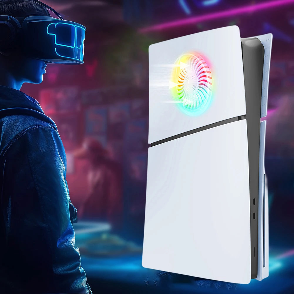 Carcasa de repuesto con rejillas de ventilación de refrigeración, carcasa protectora antiarañazos, carcasa de repuesto ABS Premium para PS5 Slim - imagen 3