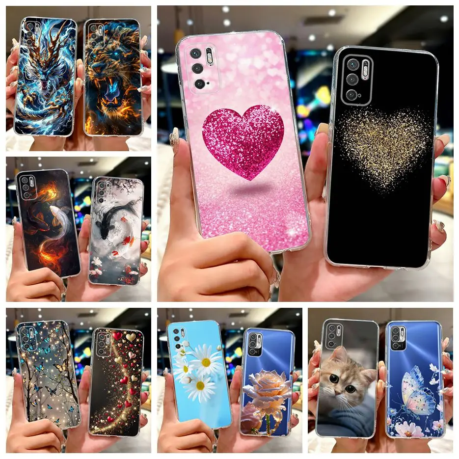 Para Xiaomi Redmi Note 10 5G funda Note 10T lujo amor corazón pintado funda de silicona suave para Redmi Note 10T Note10 5G Fundas
