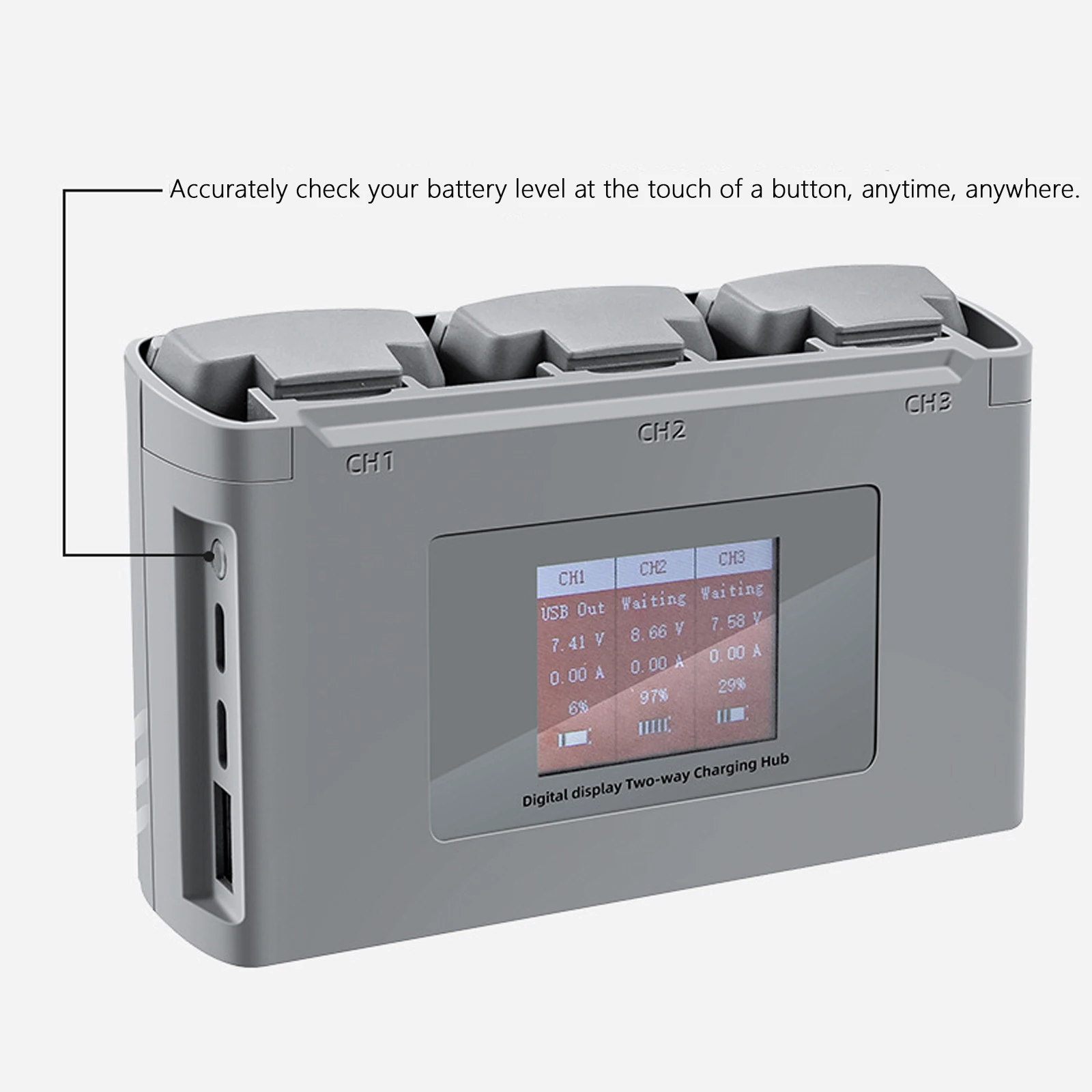 Para Mavic Mini 2/SE Hub de carga de batería cargador de batería de Dron carga tres baterías para DJI Mini SE/Mini 2 accesorios para drones - imagen 4