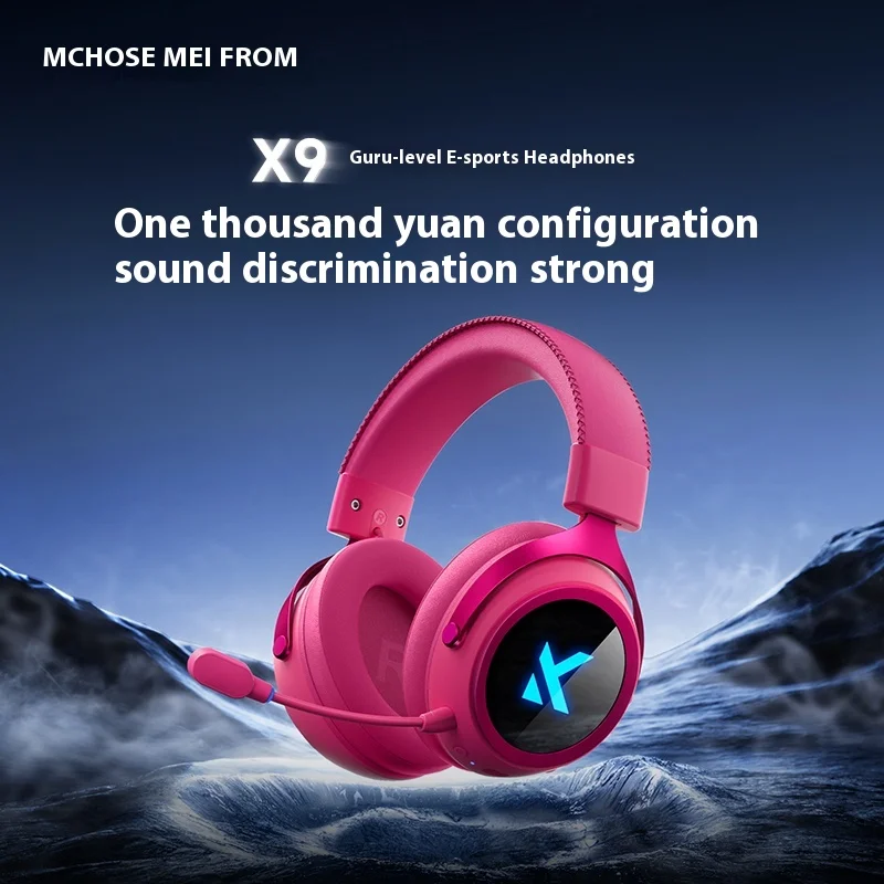 MCHOSE X9 Esports auriculares inalámbricos Bluetooth 2,4G 2000mAh C-Media FPS bajo retardo ordenador de escritorio juego auriculares PC - imagen 3