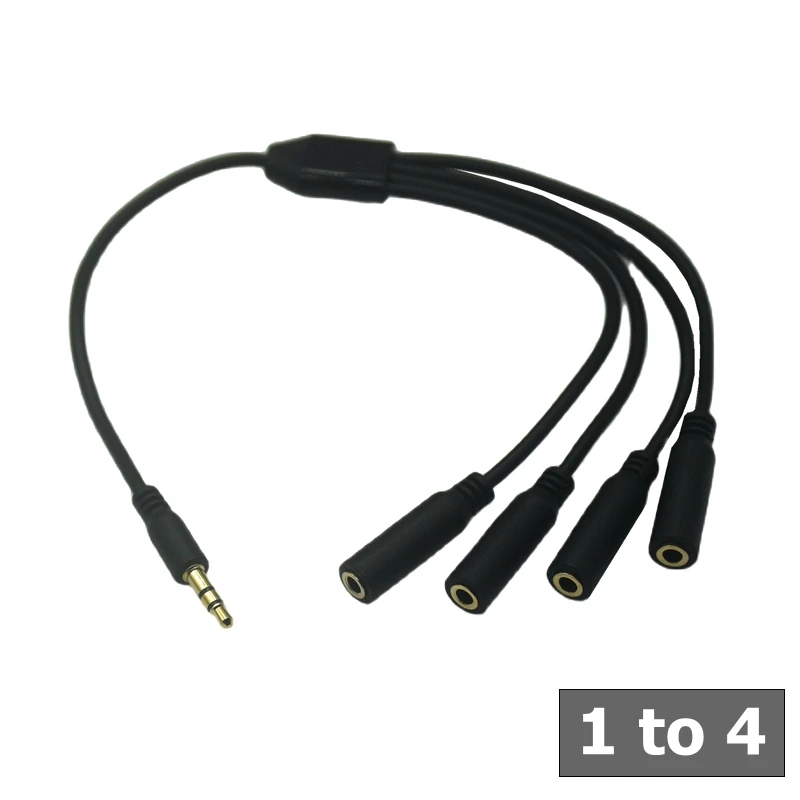 Divisor de Audio de 3,5mm Y Jack 1 macho a 5 4 3 2 hembra M/F Cable de 3,5mm adaptador de conector de auriculares estéreo accesorios para auriculares - imagen 4
