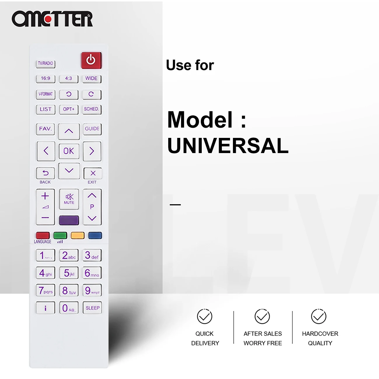 Nuevo Para Bein Sports receptor TV Control remoto blanco/púrpura - imagen 3