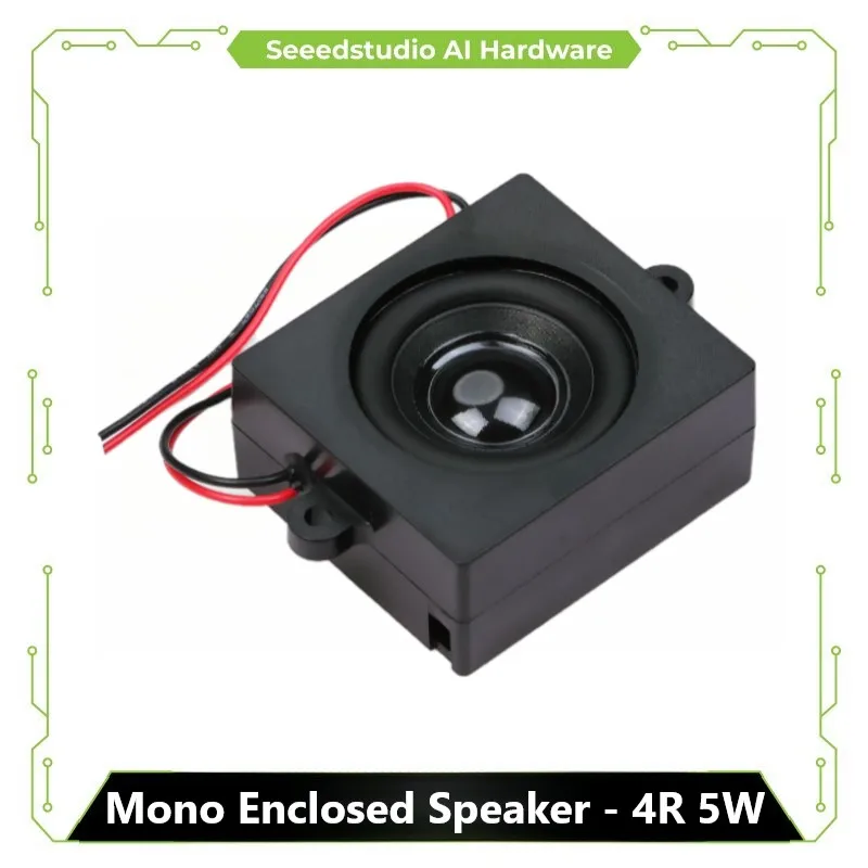 Altavoz mono cerrado: altavoz compacto de alto rendimiento 4R 5W para ReSpeaker Lite, audio doméstico inteligente, robots y proyectos de bricolaje,