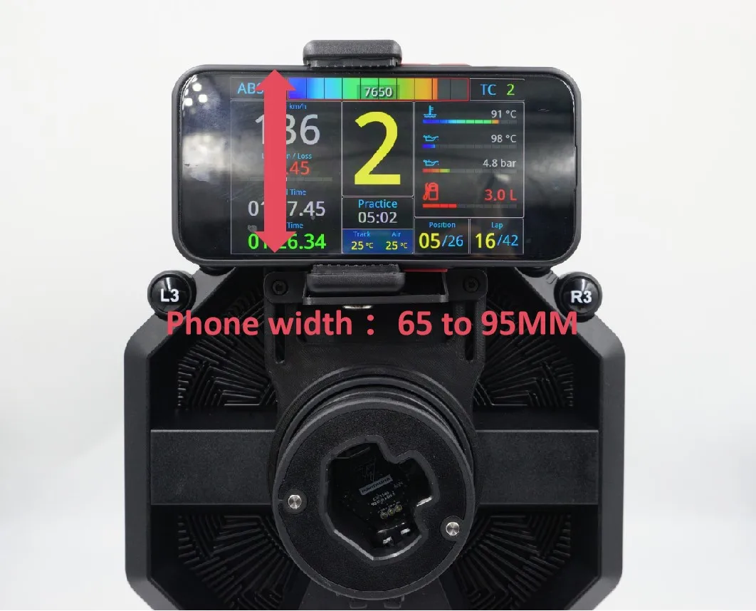 Soporte universal para teléfono SIMPUSH compatible con Thrustmaster T598P - Abrazadera resistente, fácil instalación - imagen 4