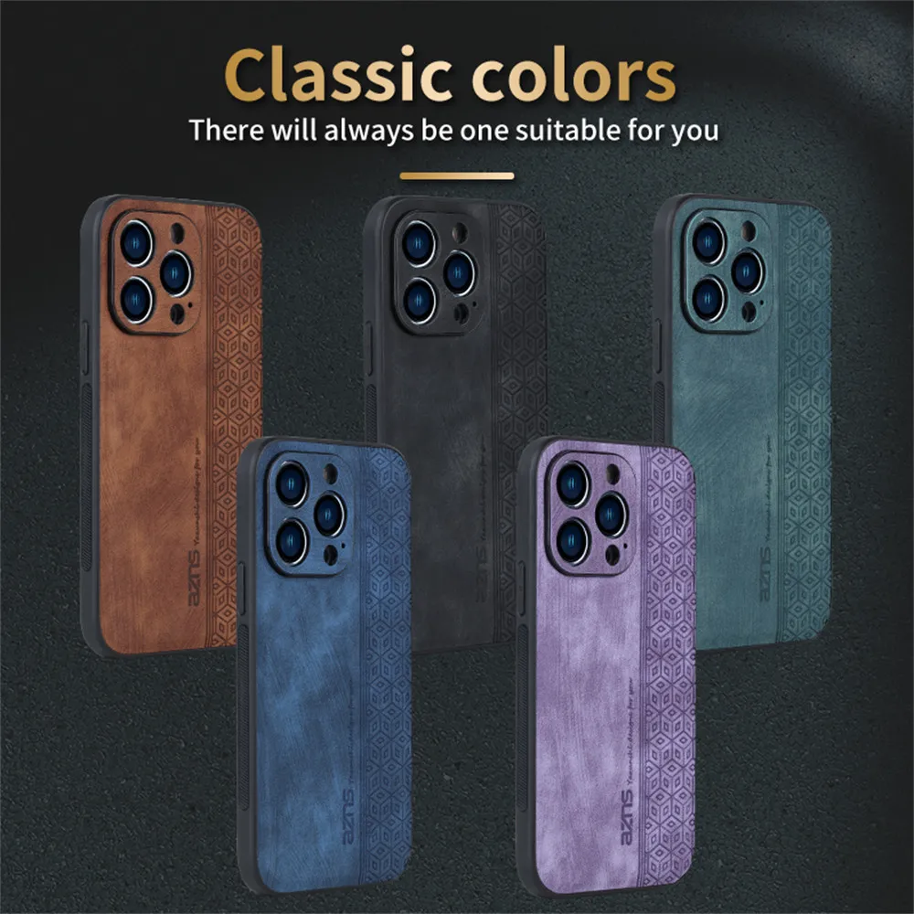 Para iPhone 15 Pro Чехол для Funda de cuero a prueba de golpes Funda trasera suave Funda para iPhone 15 Pro Coque Capa Bumper фар - imagen 2
