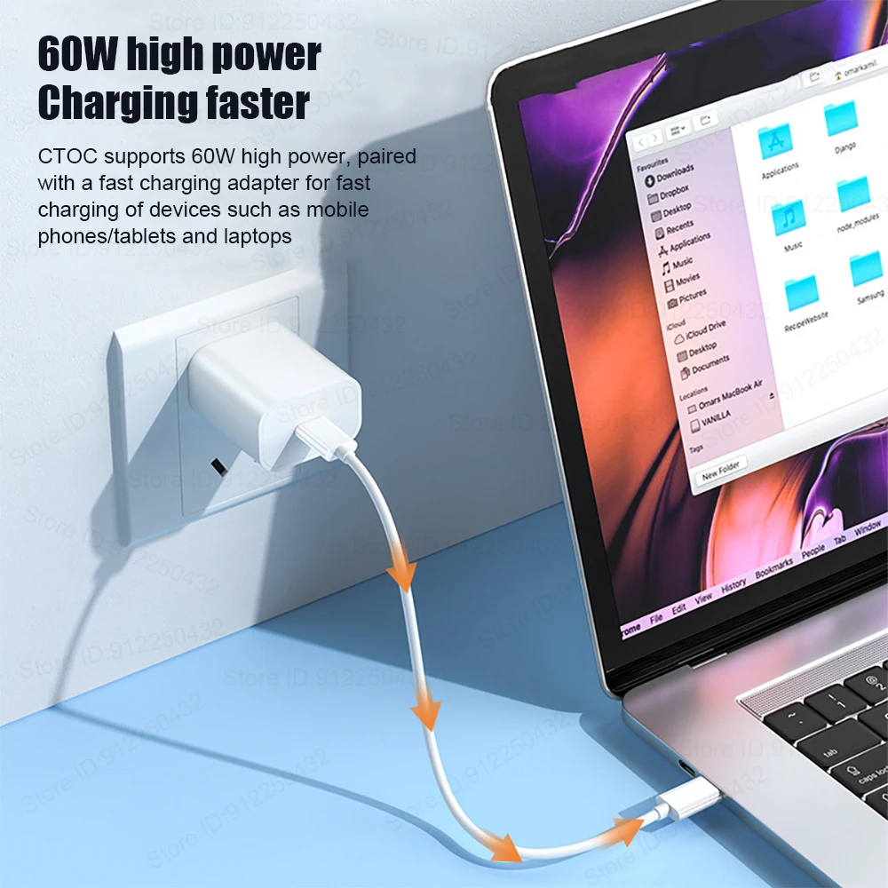 Cable de datos de carga rápida 5 en 1, estuche de carga USB Micro para adaptador de conversión de For iPhone, USB C a tipo C, caja de almacenamiento de tarjeta de Cable PD60W - imagen 3