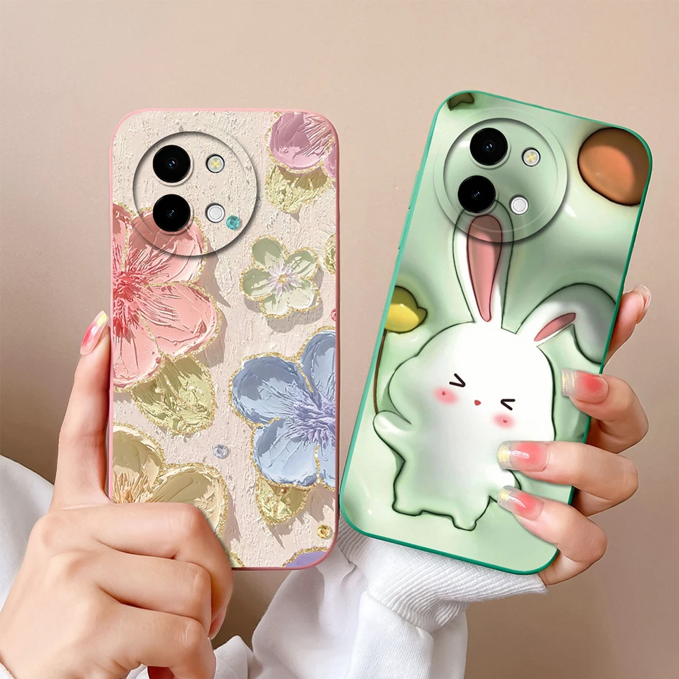 Para Vivo Y38 5G funda de teléfono encantador patrón de Panda de dibujos animados suave silicona líquida a prueba de golpes funda protectora trasera para Vivo Y 38 Capa - imagen 4