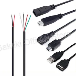 Cable extensión USB-C alimentación macho a hembra conector pines