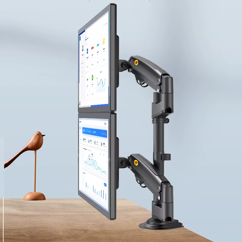 NB H180 - Brazo Doble Monitor 22"-32" Resorte Gas Ergonómico - imagen 5