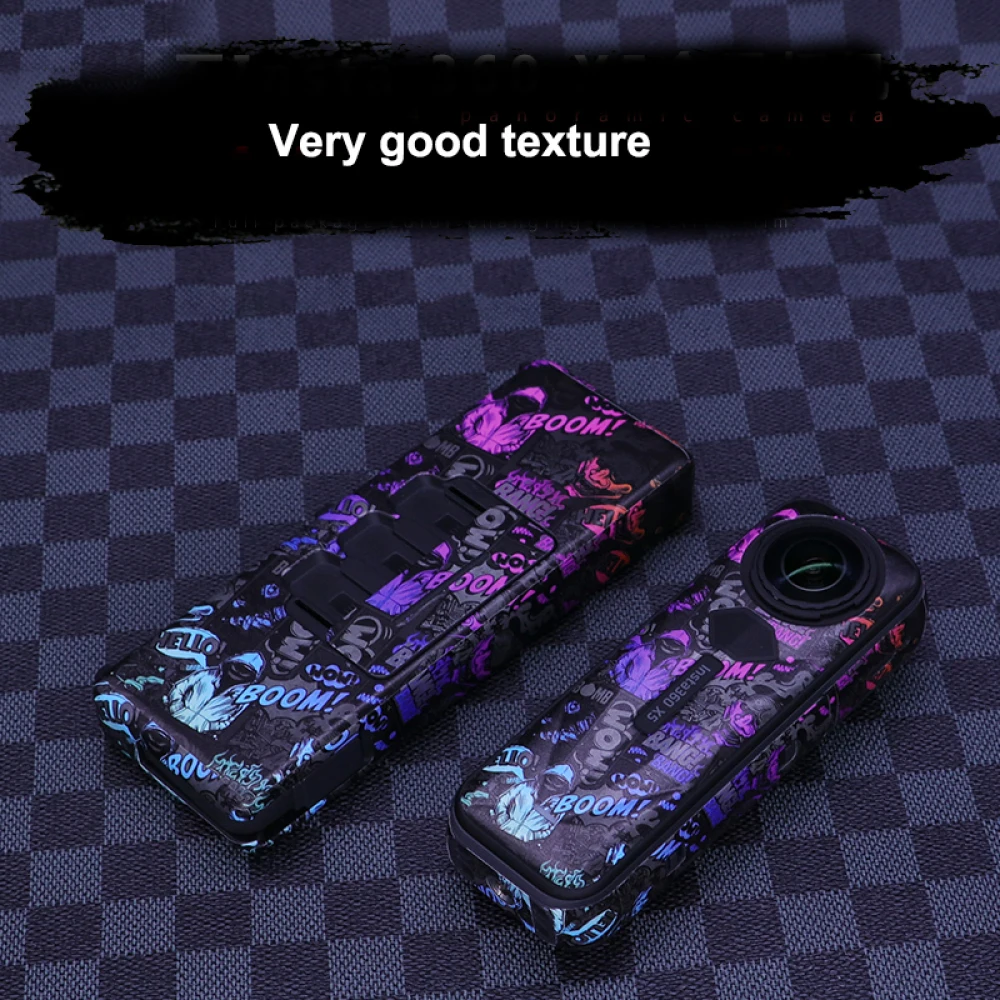 Calcomanías de decoración para cámara Insta360 X5, película protectora de marco corporal, antiarañazos, extraíble, PVC, colorido, a prueba de golpes - imagen 2