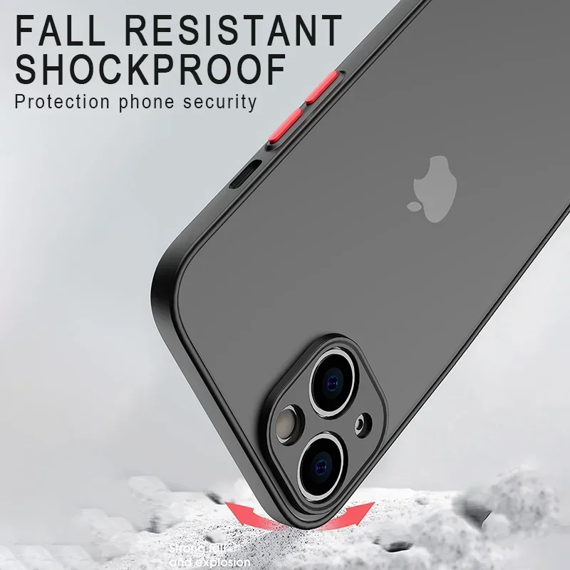 Funda de teléfono mate para IPhone 13, 12, 11, 14, 15 Pro Max, Mini funda de silicona suave de lujo a prueba de golpes para IPhone X, XS Max, XR, 7, 8 Plus, SE - imagen 5