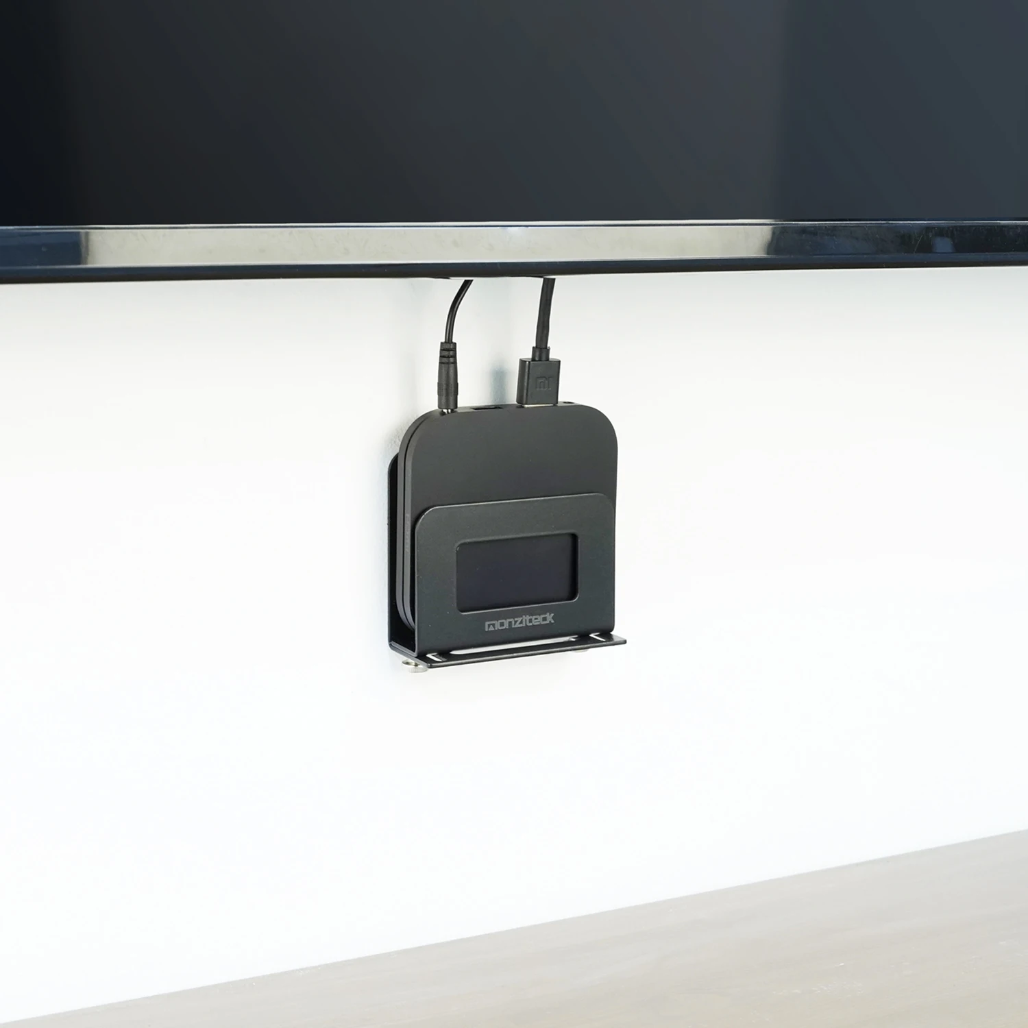 Monzlteck Soporte de montaje en pared ajustable para dispositivos pequeños para Apple TV 3/4/4k, enrutador, módem, TV Box y otros reproductores multimedia - imagen 5