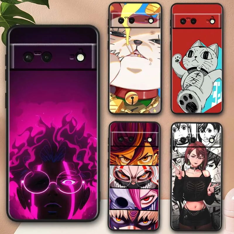 Funda de Anime Art Dandadan para Google Pixel 10 9 8 7 9a 8A 7a 6a XL Pro 5G funda de teléfono negra