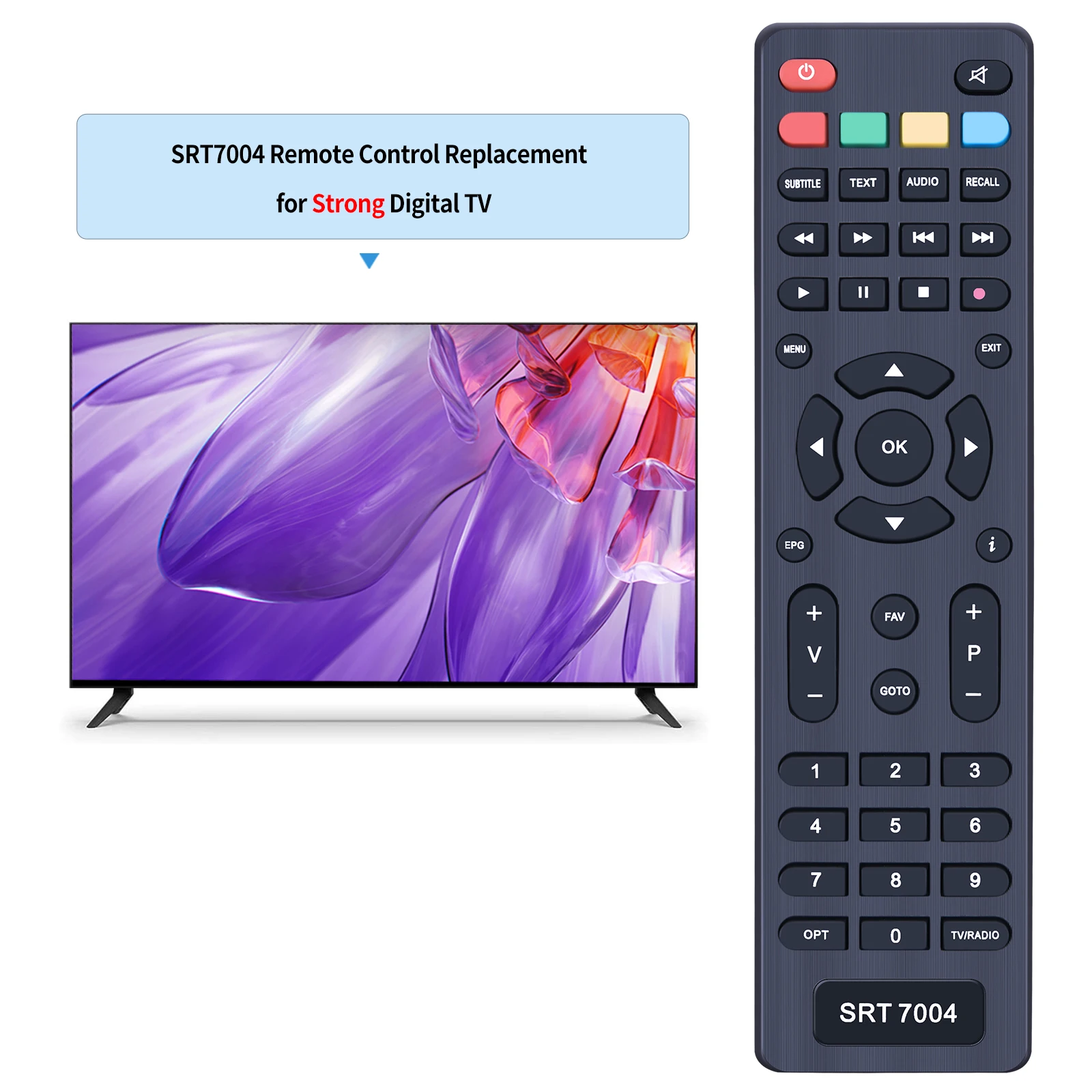 Nuevo Control remoto SRT7004 para receptor de satélite HD fuerte SRT 7004 - imagen 2