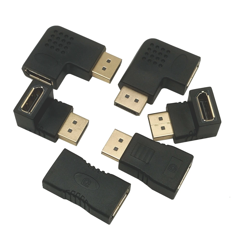 Puerto de visualización Abgewinkelt 90 Grado DP 1,4 V DisplayPort Mроnlich zu Weiblich Verlängerung 60 HZ 4K Adaptador - imagen 2